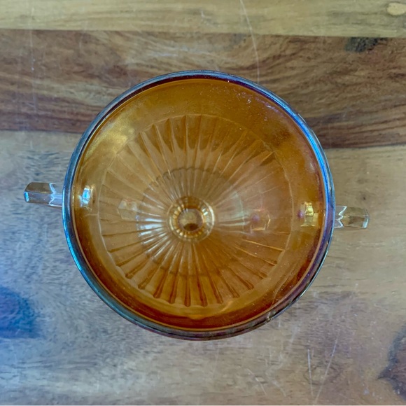 Vintage Carnival Glass Red Robin Sugar Bowl From The 20’s - Picture 2 of 7